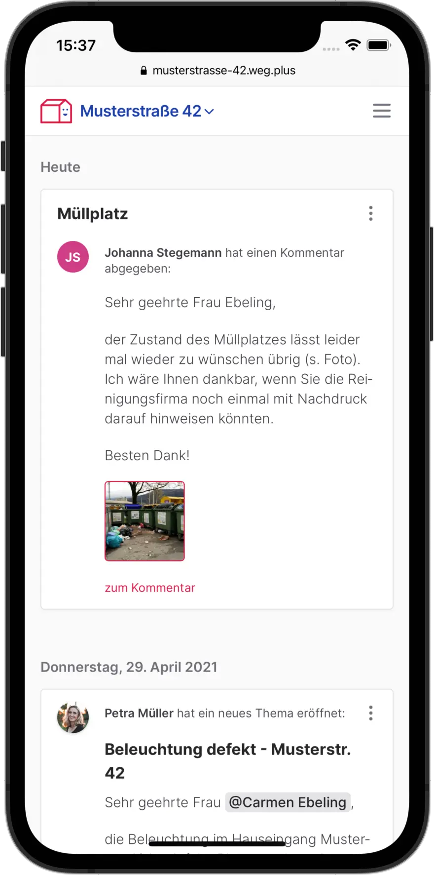 WEG+ Mobile Screenshot